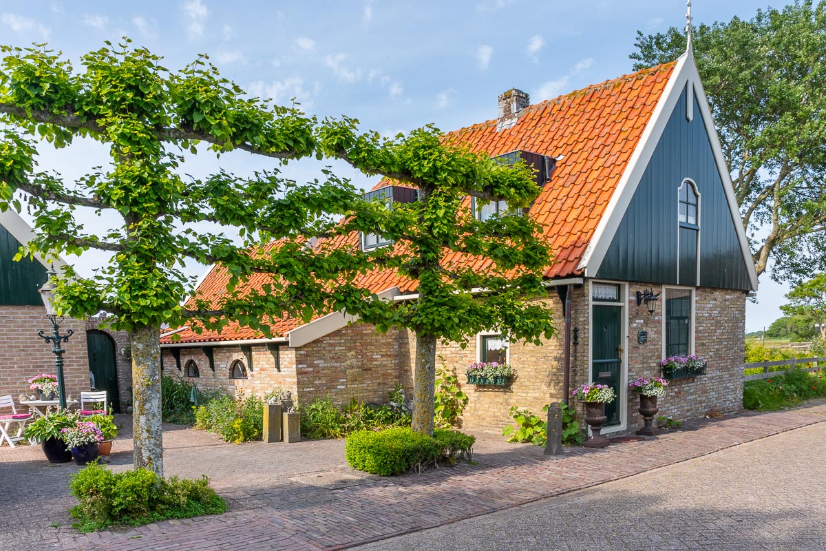 Hübsche Häuserwand auf Texel