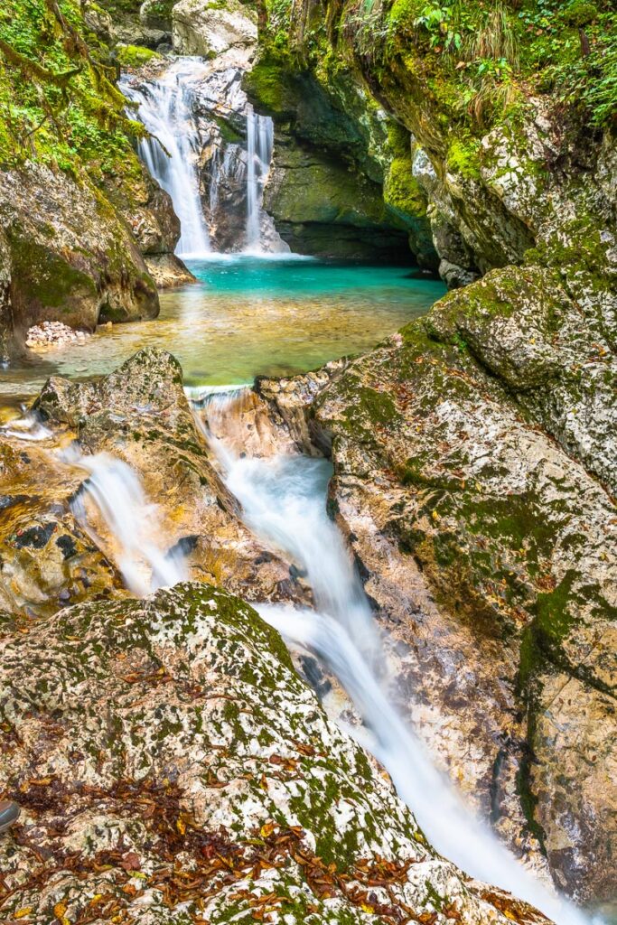 Wasserfall im Soca Tal